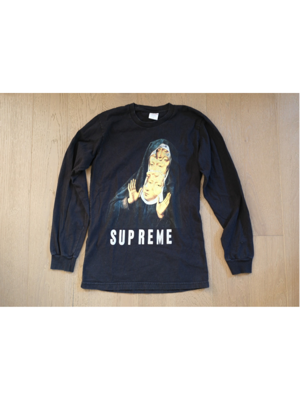 SS17 Vintage Supreme Nun Graphic Long Sleeve T-Shirt Black Size Small